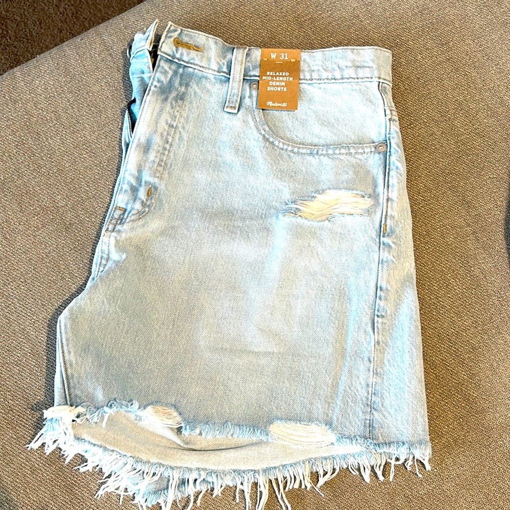 COPY - Madewell relaxed mid-length denim shorts